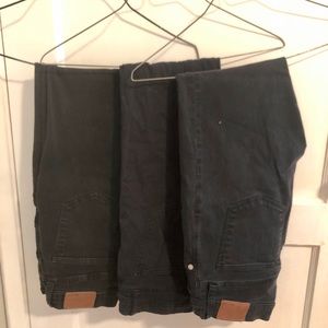 Set of 3 Madewell black skinny jeans